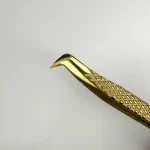 پنس تخم مرغی بدون شیار طلائی - تصویر 2